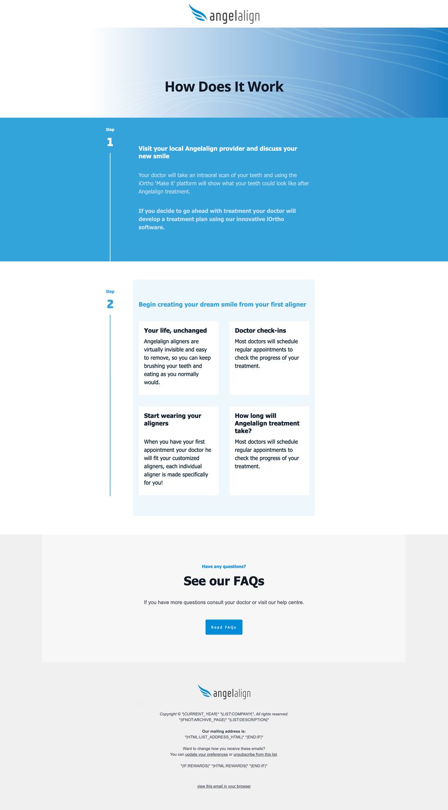 Angel Align Mailchimp email template