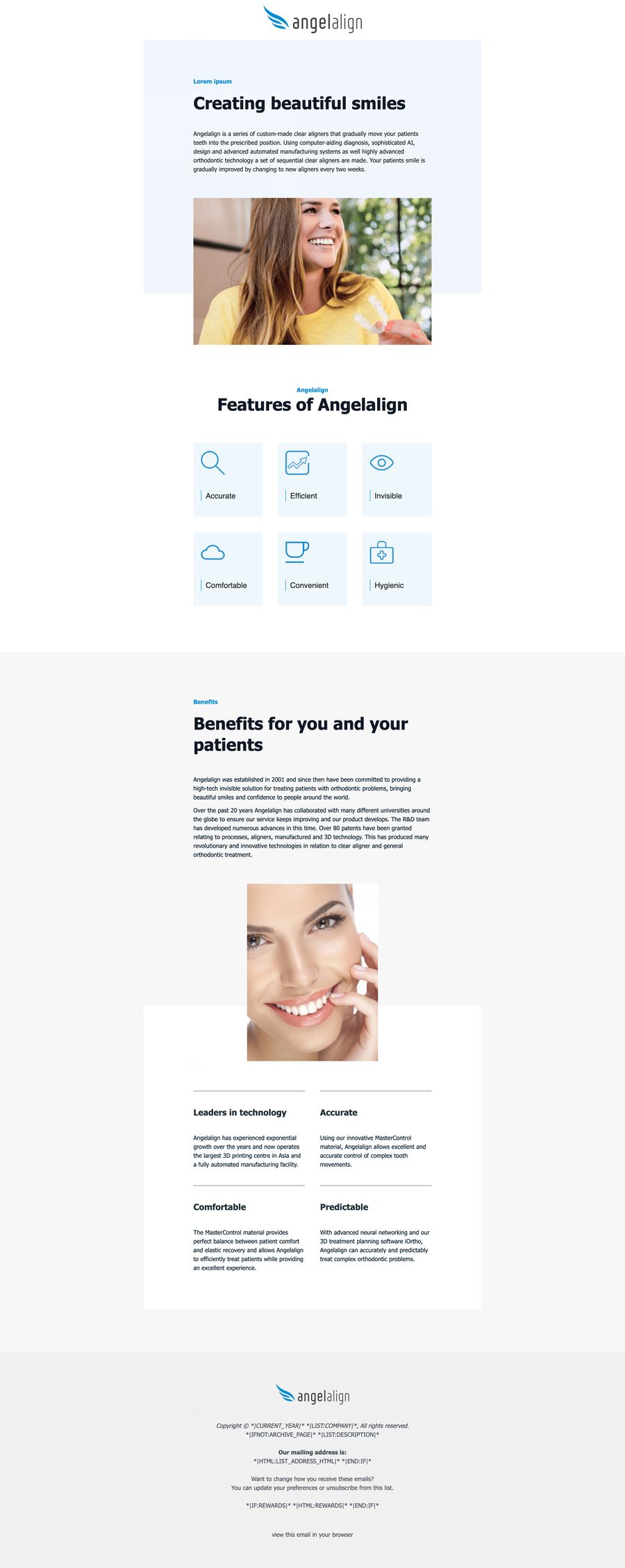 Angel Align email template detail