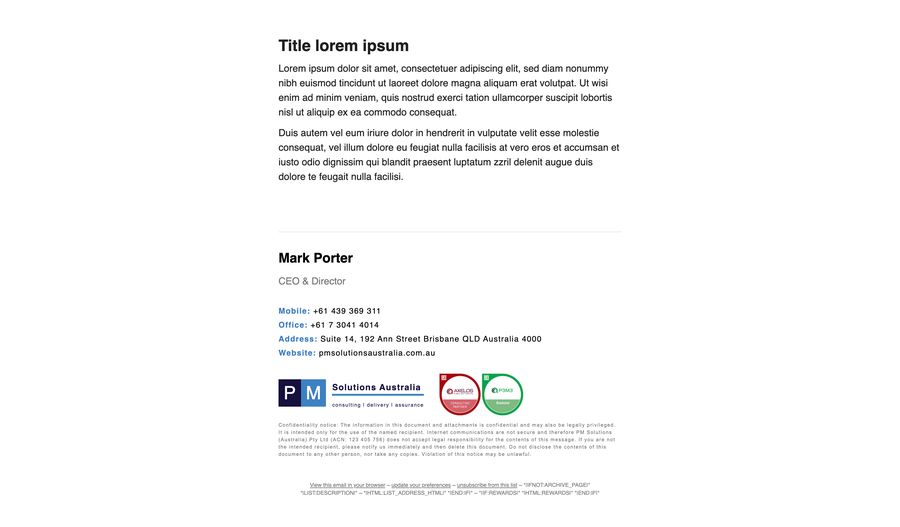 email template 3