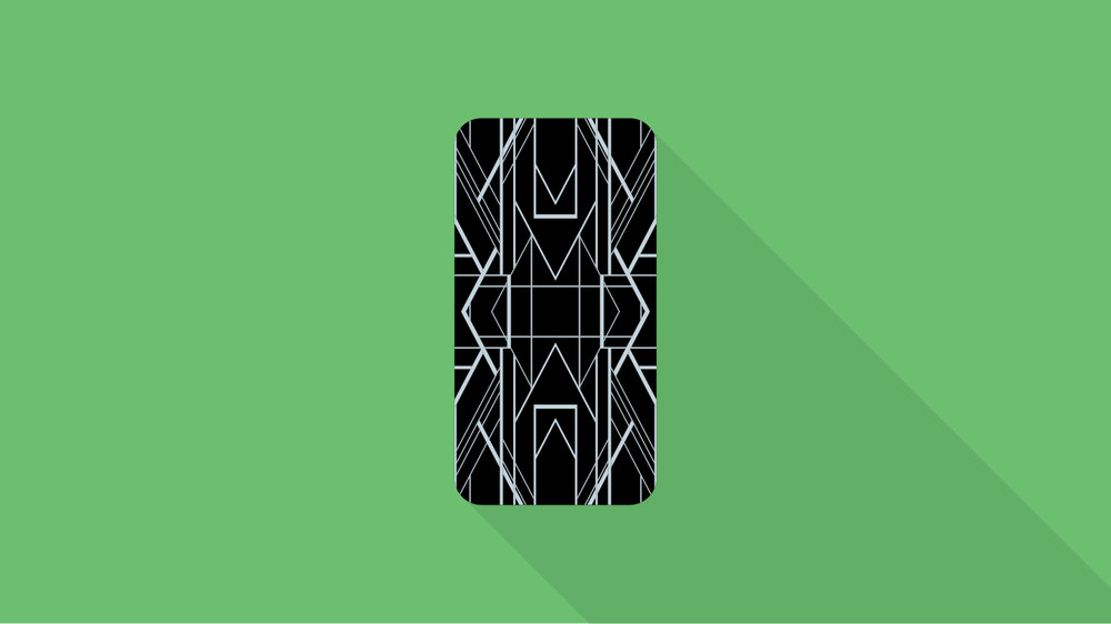 Art Deco phone cover - red