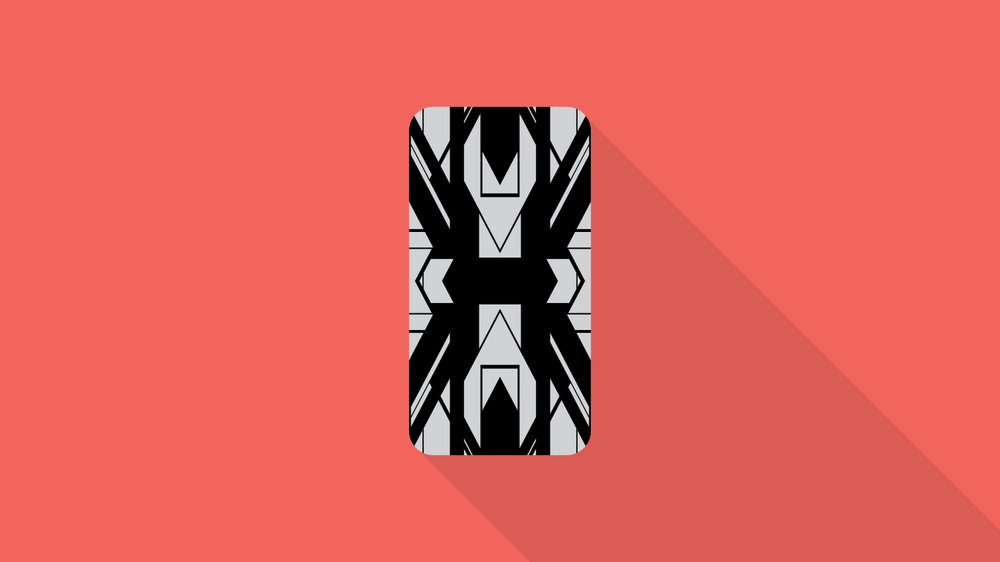 Art Deco phone cover - green